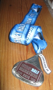 I ate the cookie before I thought to take a picture of it, so here's a picture of my finisher's medal!